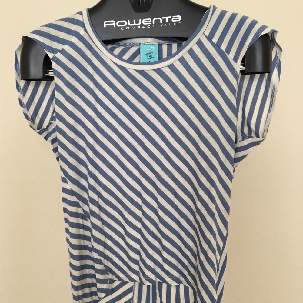 Nordstrom HIP blue and white striped shirt XS